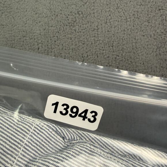 Flint and Tinder Shirt Mens M Blue White Striped Organic Cotton Hemp Blend Work - Picture 10 of 10